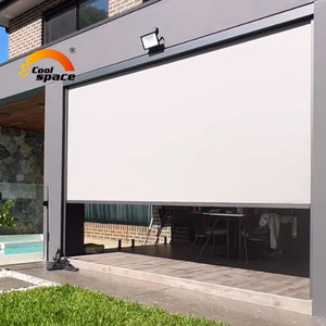 Stores de patio <span class=keywords><strong>pour</strong></span> <span class=keywords><strong>pergola</strong></span> extérieure en aluminium avec écran zippé motorisé, stores transparents - Product Image 2