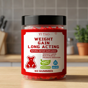 Gummies de prise de poids longue durée pour adultes 100 % naturelles sans OGM Complément alimentaire pour développer les muscles et favoriser la digestion Testées en laboratoire Non - Product Image 1