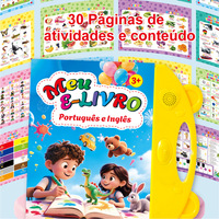Livre électronique interactif en gros pour l'apprentissage : Machine éducative, livre audio-illustré, livre électronique tactile et sonore en portugais/anglais