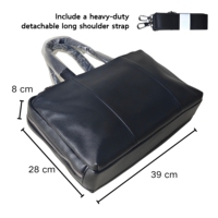 Maletín Ejecutivo de Cuero PU, Multibolsillos, Portátil, Gran Capacidad, Clásico, de Lujo, para Hombre, para Oficina y Negocios