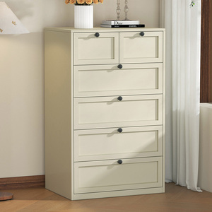 Commode en métal <span class=keywords><strong>de</strong></span> style moderne à 6 tiroirs, grande capacité, design modulaire, armoire <span class=keywords><strong>de</strong></span> rangement en acier, table <span class=keywords><strong>de</strong></span> chevet, utilisation dans les salons, les bureaux - Product Image 2