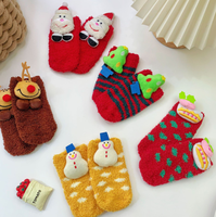 Vente en gros de chaussettes floues personnalisées Grip Funny Christmas Socks Family Winter Socks for Toddler