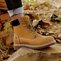 Bottes de sécurité haut de gamme imperméables en cuir de vachette première couche, bottes boutique couleur rhubarbe, respirantes et confortables, chaussures de protection du travail
