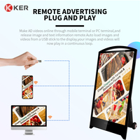 Kiosque d'affichage numérique LCD Android portable de 43 pouces avec batterie externe pour affichage de bienvenue dans les centres commerciaux et lecteur publicitaire SDK