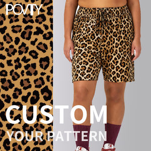 POVTY Vente en gros Short <span class=keywords><strong>sarouel</strong></span> personnalisé grande taille pour femmes, confortable et décontracté, short de jogging à cinq points avec poches taille haute - Product Image 3