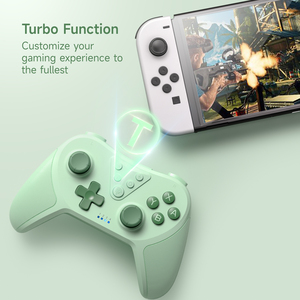 Pengendali game terbaik untuk beralih muda hijau muda warna ungu EasySMX T37 kalibrasi 6 sumbu/bangun/gamepad TURBO - Product Image 5