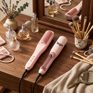 <span class=keywords><strong>Brosse</strong></span> Lissante <span class=keywords><strong>Chauffante</strong></span> Mini Vapeur 2-en-1 à Ions Négatifs, Conception OEM, Sans Dommage <span class=keywords><strong>pour</strong></span> <span class=keywords><strong>Cheveux</strong></span> <span class=keywords><strong>Crépus</strong></span> - Product Image 2
