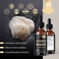 Supplément végétalien de soutien du cerveau, gouttes d'extrait, vitamines liquides, crinière de Lion, gouttes de champignon