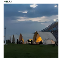 Tente de glamping de luxe en forme de voilier, en tissu PVC imperméable, pour hôtel, resort, lodge, camping, site touristique, B&B, taille personnalisable disponible