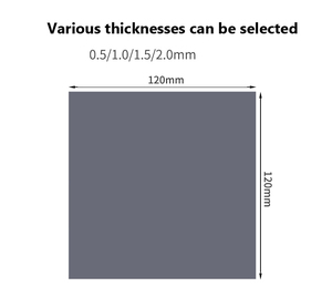 Almohadilla térmica, almohadilla de silicona no conductora para disipación de calor, 12,8 <span class=keywords><strong>W</strong></span>/<span class=keywords><strong>mK</strong></span> 120x120 0,5mm 1mm 1,5mm 2mm 3mm - Product Image 2