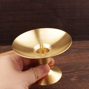 Brass <b>Candlestick</b> <b>Holder</b> Minimalist Style For Religious Activities Home Temple Use - Product Image 3