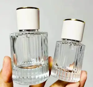 Light Luxury 30ml 50ml 100ml Transparent Empty Crimp Glass Spray Perfume Bottle