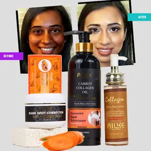 Best Seller al por mayor crema facial orgánica colágeno hidratante sensible brillo cuidado de la piel conjunto