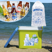 TUSEN Sacs à glace durables, réutilisables et personnalisables avec logo imprimé Sacs d'emballage de glaçons de 10lb avec cordon de serrage