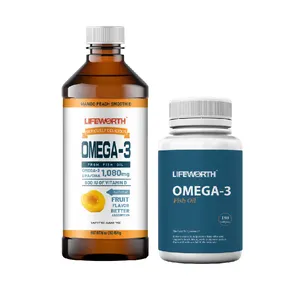 Formulation de Lifeworth Omega 3 6 9 Capsules Vitamines A D3 Complexe Huile de Poisson Softgel avec Huile d'Ail