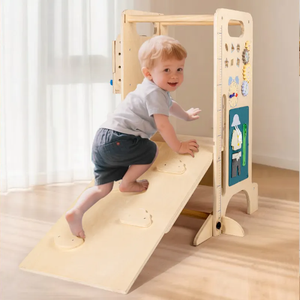 Juego de Actividades Educativas Interactivas Multifuncionales de Madera para Niños Pequeños y Preescolares, Inspira, Explora, Crea, Engaña, Piensa - Product Image 1