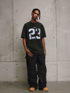 Camiseta de Hombre Extra Grande, Informal, de Punto Liso, 180 g/m², de Algodón y Poliéster, Diseña Tu Propio Logotipo, Personalizada con Impresión - Product Image 2