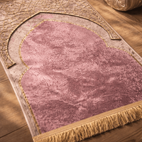 Tapis de prière islamique en polyester lavable antidérapant de qualité supérieure, à motifs, pour la maison et la mosquée, vente en gros
