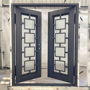 Fer forgé durable de porte principale de modèle de défilement populaire avec des détails d'<span class=keywords><strong>artisan</strong></span> - Product Image 3