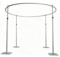 FUNMOOD Support de toile de fond réglable en alliage d'aluminium pour décoration de mariage, événements, avec tubes suspendus détachables, extérieur/intérieur