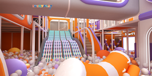 Parco Giochi Commerciale al Coperto in Plastica per Bambini, Casetta per Giochi di Ruolo con Mobili e Giocattoli Interattivi - Product Image 5