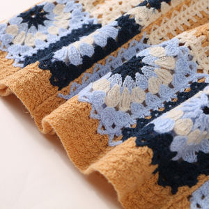 <span class=keywords><strong>Polo</strong></span> a Maniche Corte Estiva con Logo Personalizzato OEM, Cardigan Casual in Maglia <span class=keywords><strong>Jacquard</strong></span> all'Uncinetto - Product Image 6