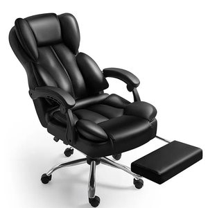 <span class=keywords><strong>Chaise</strong></span> de bureau de luxe en cuir inclinable ergonomique avec repose-pieds Cadeira Presidente <span class=keywords><strong>Chaise</strong></span> De Bureau Ergonomique - Product Image 1
