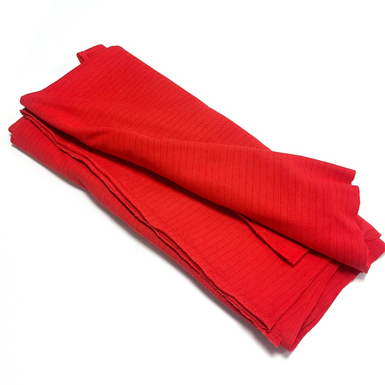 Cleanroom трикотаж 98% хлопок 1 см полоса ESD антистатическая ткань поло