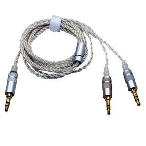 Cavo principale per cavo di aggiornamento cuffie Hifi placcato argento 17 Core con 3.5mm, ramo 2 pezzi 3.5mm spina stereo placcato <span class=keywords><strong>Au</strong></span> - Product Image 1