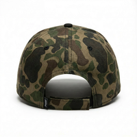 Casquette de baseball 6 panneaux à imprimé camouflage personnalisé, broderie 3D premium, structurée, motif léopard, pour marque et marque privée