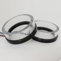 Vente flash : caches de projecteurs de voiture Angel Eyes RGB de 3 pouces, caches de projecteurs de voiture pour feux de jour, couleur blanche, jaune, accessoires de voiture