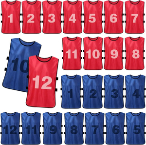 Reversibele genummerde hesjes, dubbelzijdige trainingsvesten voor kinderen en volwassenen - Product Image 2