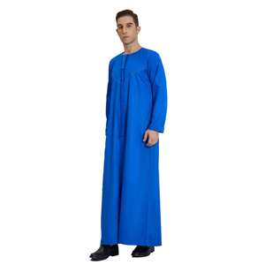 Omani thobe jubbah สำหรับผู้ชายแฟชั่นดูไบเสื้อผ้าอิสลาม - Product Image 4