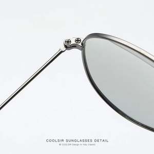 Gafas de Sol de Piloto Metálicas Vintage de Moda con Logotipo Personalizado al por Mayor, Gafas de Sol Polarizadas Fotocromáticas con Marco de Aleación UV400 para Hombre y Mujer - Product Image 6
