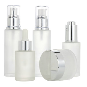 Nhôm Sang Trọng 30Ml 60Ml 100ml120ml Thủy Tinh Bao Bì Mỹ Phẩm Rỗng Thủy Tinh Lotion Chai Xịt Bơm Container Chăm Sóc Da Chai Bộ - Product Image 4