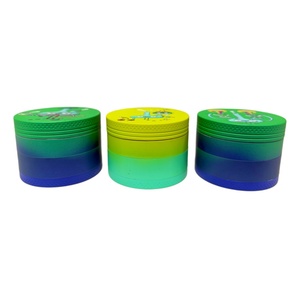 Round Zinc Alloy Dry <b>Herb</b> <b>Grinder</b> With Colorful Design And Sharp Teeth For Smooth Grinding - Product Image 3