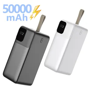 Powerful Power Bank 50000mAh Portable Outdoor Powerbank with strap PD 65W Fast Charging Auxiliary External Battery