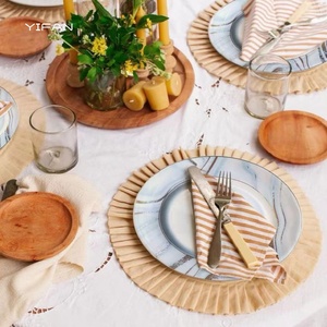 Luxury White <b>Marble</b> With Gold Rim For Party Charger Plates Dishes Ceramic Dinner <b>Sets</b> Fine Bone China Four-Piece <b>Set</b> Wedding - Product Image 5