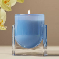 Bougies parfumées de luxe en cire de soja sans fumée, décoratives, avec pot en verre et coffret cadeau, pour les fêtes et les bars (vente en gros)