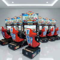 Simulateur de conduite HD, machine de jeu d'arcade de course avec borne à monnayeur à prise US pour centres de jeux intérieurs commerciaux