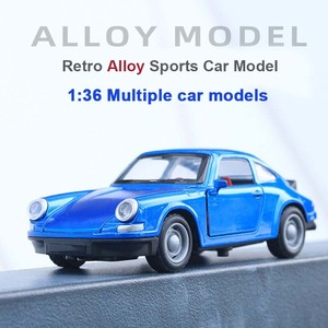 Giocattoli LASIVE 1:36 Retro lega pressofusa auto giocattolo Pullback modello di auto sportiva con simulazione di apertura della porta per i bambini - Product Image 3