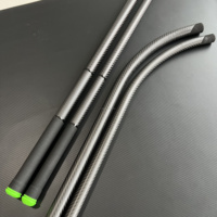 SEEHOO Canne à pêche à la carpe en fibre de carbone avec boule d'appât pour carpe, tube de lancer d'appât, bâton de lancer d'appât