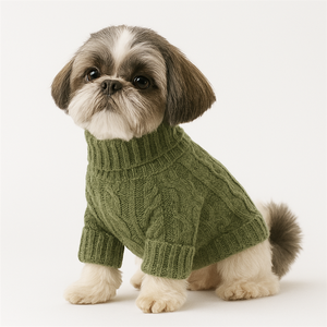 고급 100% 메리노 울 내구성 좋은 소형견 수컷 강아지용 스웨터, 맞춤 제작 화이트 겨울 크리스마스 애견 의류 - Product Image 2