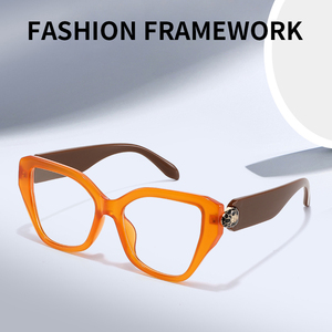 Nuovi Occhiali da Vista con Montatura Grande Stile Cat Eye, Lenti Anti Luce Blu, Decorazione a Testa <span class=keywords><strong>di</strong></span> <span class=keywords><strong>Serpente</strong></span>, Alla Moda, Semplici - Product Image 3