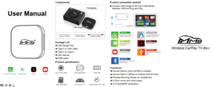 Boîtier AI Carplay MMB vendu par l'usine Joyeauto - Boîtier TV <span class=keywords><strong>Android</strong></span> 11 avec prise USB Plug and Play : <span class=keywords><strong>YouTube</strong></span>, Netflix pour HD - Product Image 3