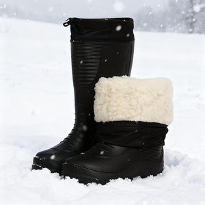 Bottes <span class=keywords><strong>de</strong></span> <span class=keywords><strong>pluie</strong></span> unisexes en EVA avec manchette réglable en PU et cordon <span class=keywords><strong>de</strong></span> serrage légères et imperméables pour toutes les saisons Bottes Wellington - Product Image 6
