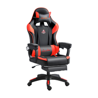 Chaise de jeu réglable au design moderne Chaise en cuir PU à base métallique Chaise de jeu inclinable pivotante pour joueurs de course