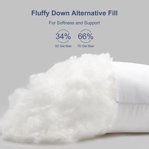 Oreillers de lit 50x75 cm, <span class=keywords><strong>ferme</strong></span>, luxe, blanc, 100% coton, avec garnissage, <span class=keywords><strong>oreiller</strong></span> d'hôtel pour dormir - Product Image 2