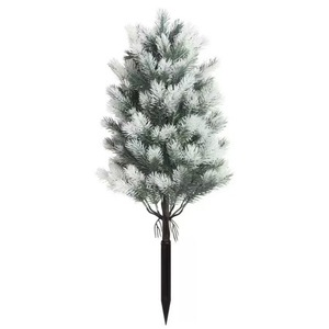 Árbol de Pino Artificial de 55 Pulgadas con Nieve Artificial para Decoración Navideña, Uso en Interiores y Exteriores - Product Image 1