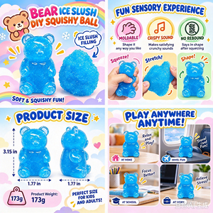 Oso de Papel Moldeable, Suave, Antiestrés, para Aliviar la <span class=keywords><strong>Ira</strong></span>, Duradero, No Tóxico, para Escritorio, Ocio Diario, para Adolescentes - Product Image 4